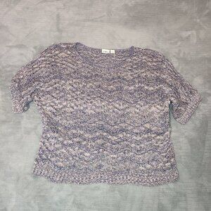 Cato Open Knit Blouse Duster Top Shirt Free Time Golden Reflex Wear Over